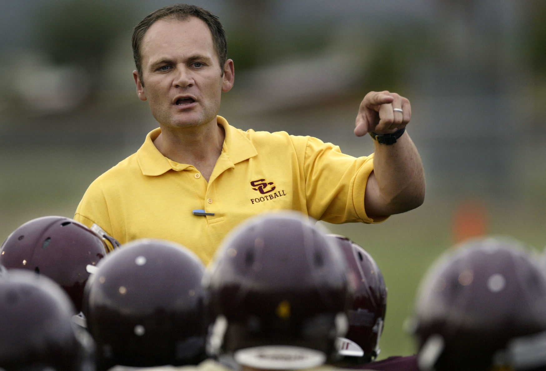 Sapolinte HS football coach Dennis Bene